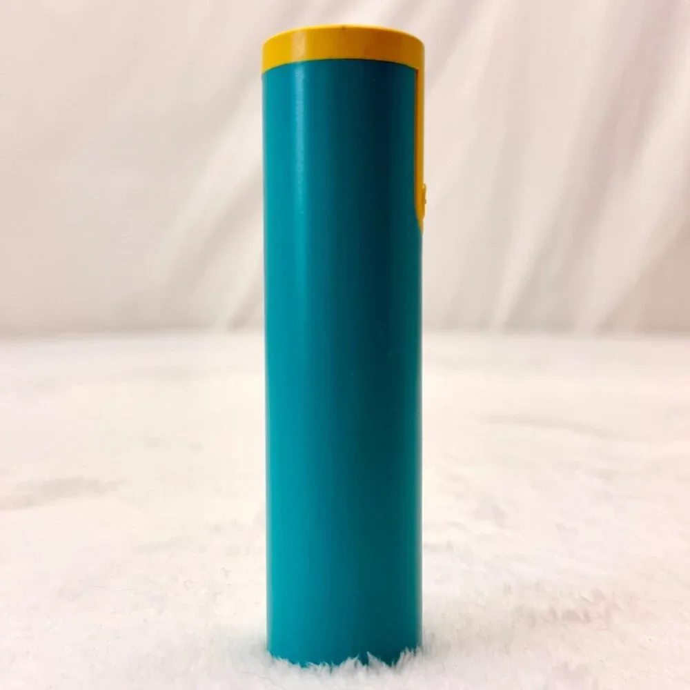 Power Bank Cylindrical Rod Model E1-07 USB A Back-Up Battery Teal Yellow